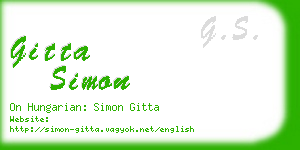 gitta simon business card